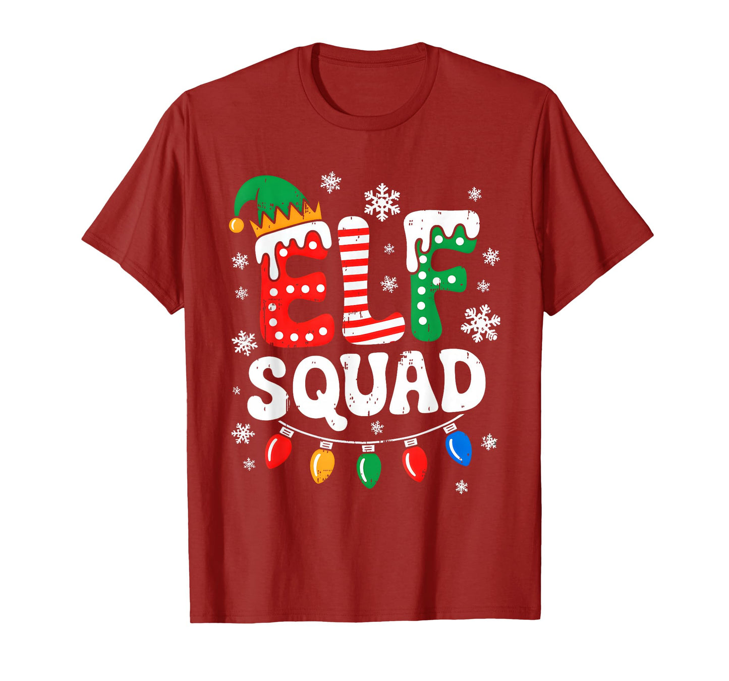 Groovy Elf Squad Elf Family Christmas Matching Pajamas Xmas T-Shirt