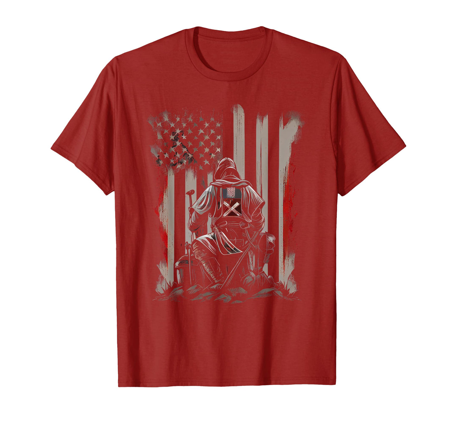 Knight Templar Kneeling Crusader Templar Warrior Of Christ T-Shirt