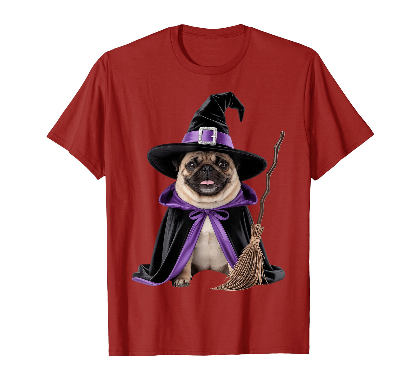 Pug Witch Halloween T-Shirt