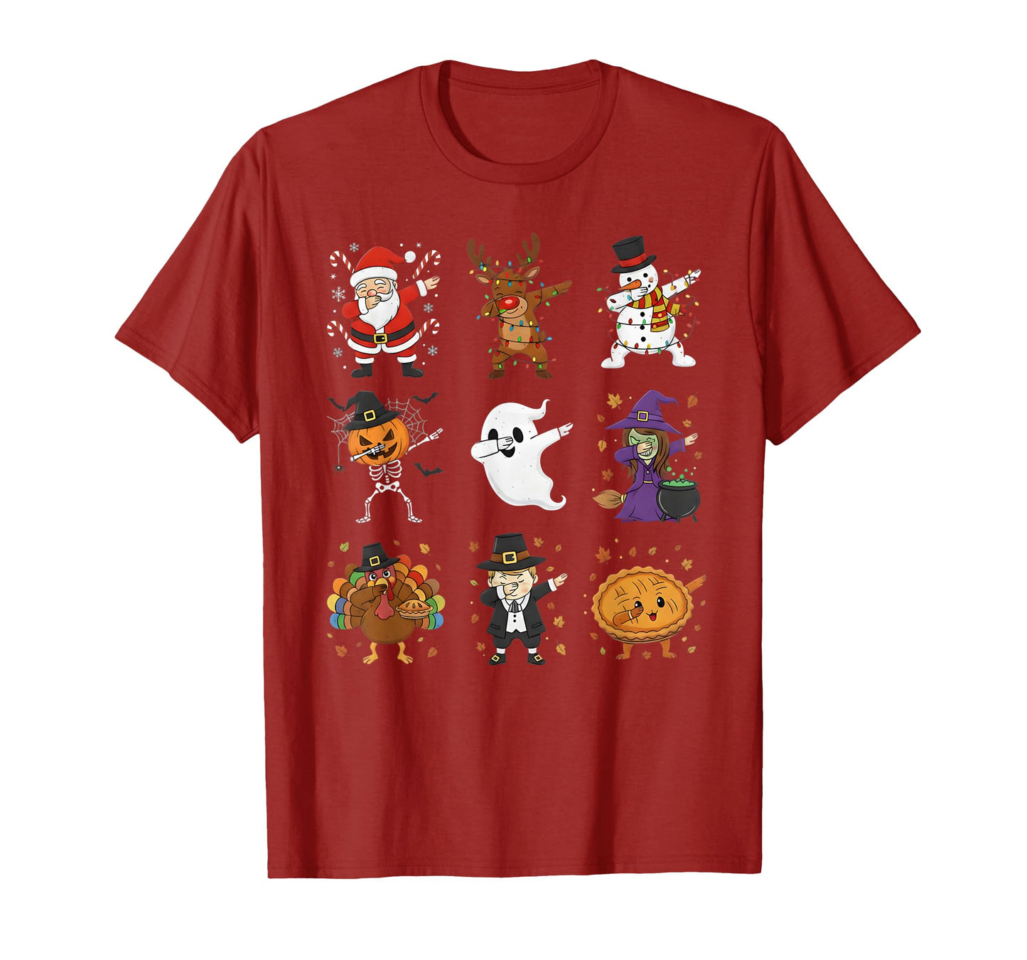 Dabbing Holiday Crew: Funny Thanksgiving Halloween Christmas T-Shirt