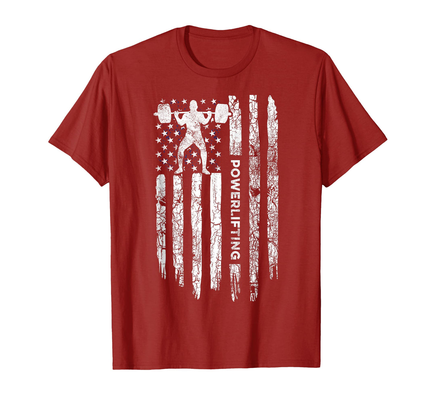 Patriotic Power Lifter Gym Funny American Flag Powerlifting T-Shirt