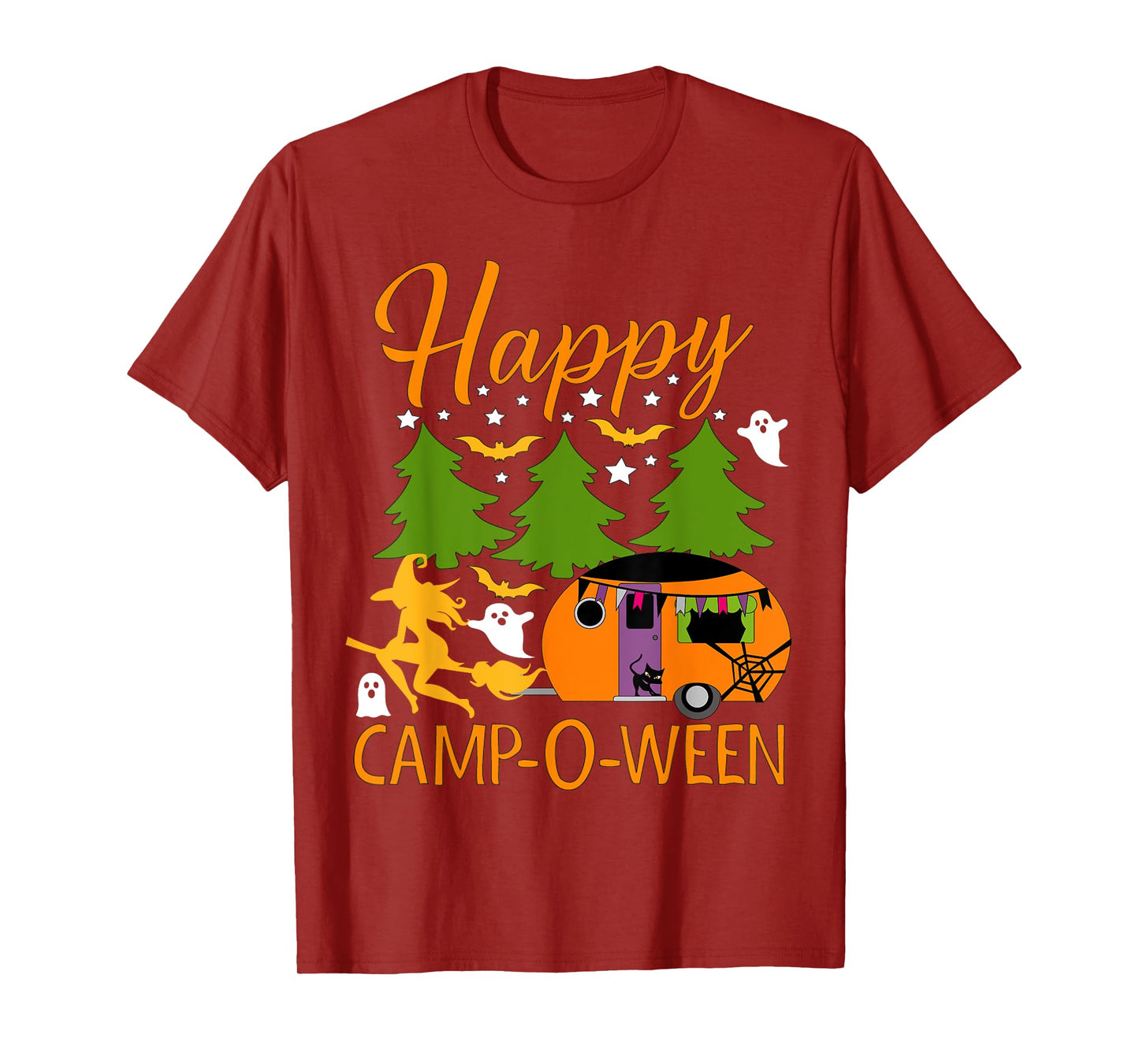 Happy Camp-O-Ween Halloween Camping Camper T-Shirt
