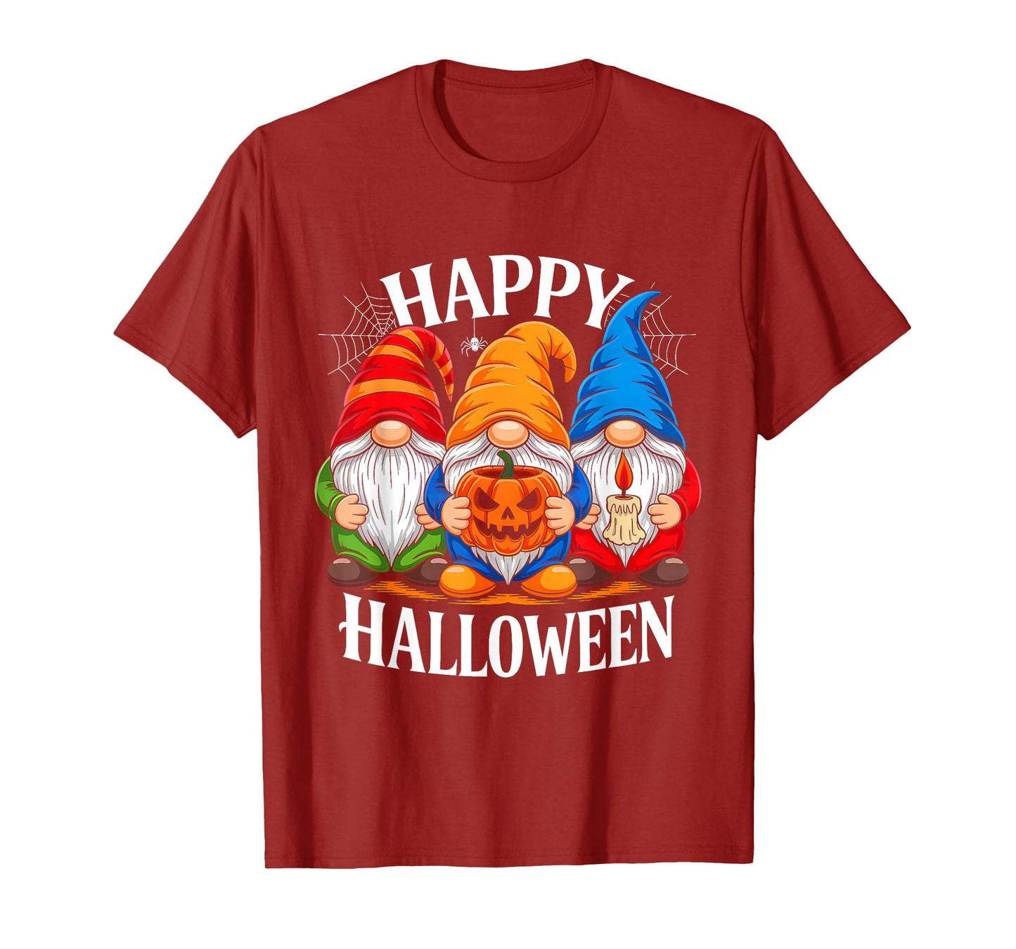 Gnomes Happy Halloween Spooky Pumpkin Gnome Lover Men Women T-Shirt