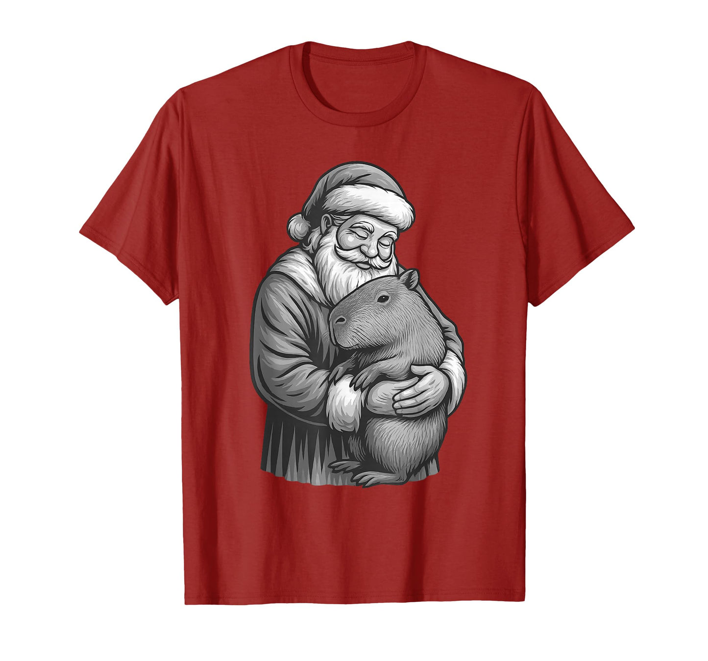 Capybara Santa Claus Christmas Animal Lover T-Shirt