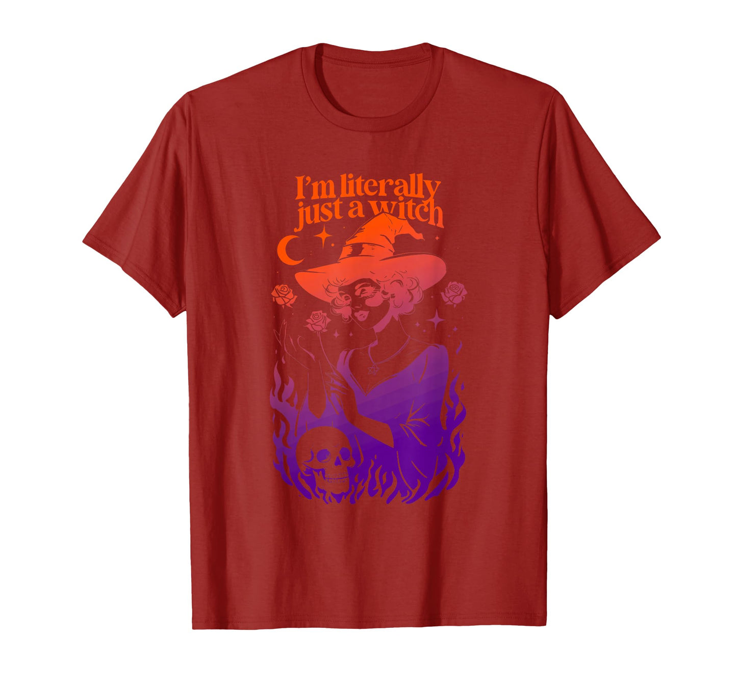 I'm Literally Just A Witch Halloween Design T-Shirt