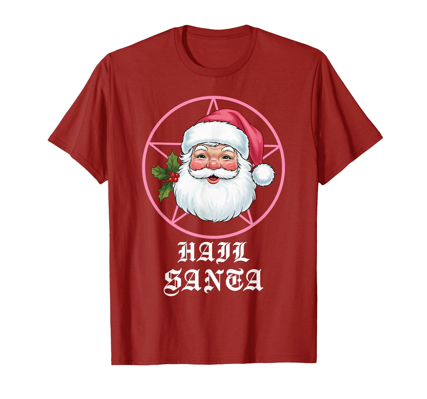 Hail Santa Pagan Solstice Gothic Metal Funny Christmas T-Shirt