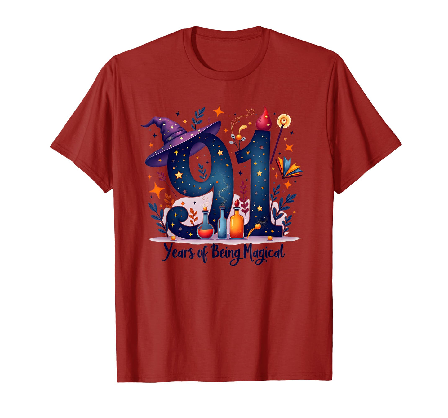 91 Years of Being Magical Birthday Gift T-Shirt