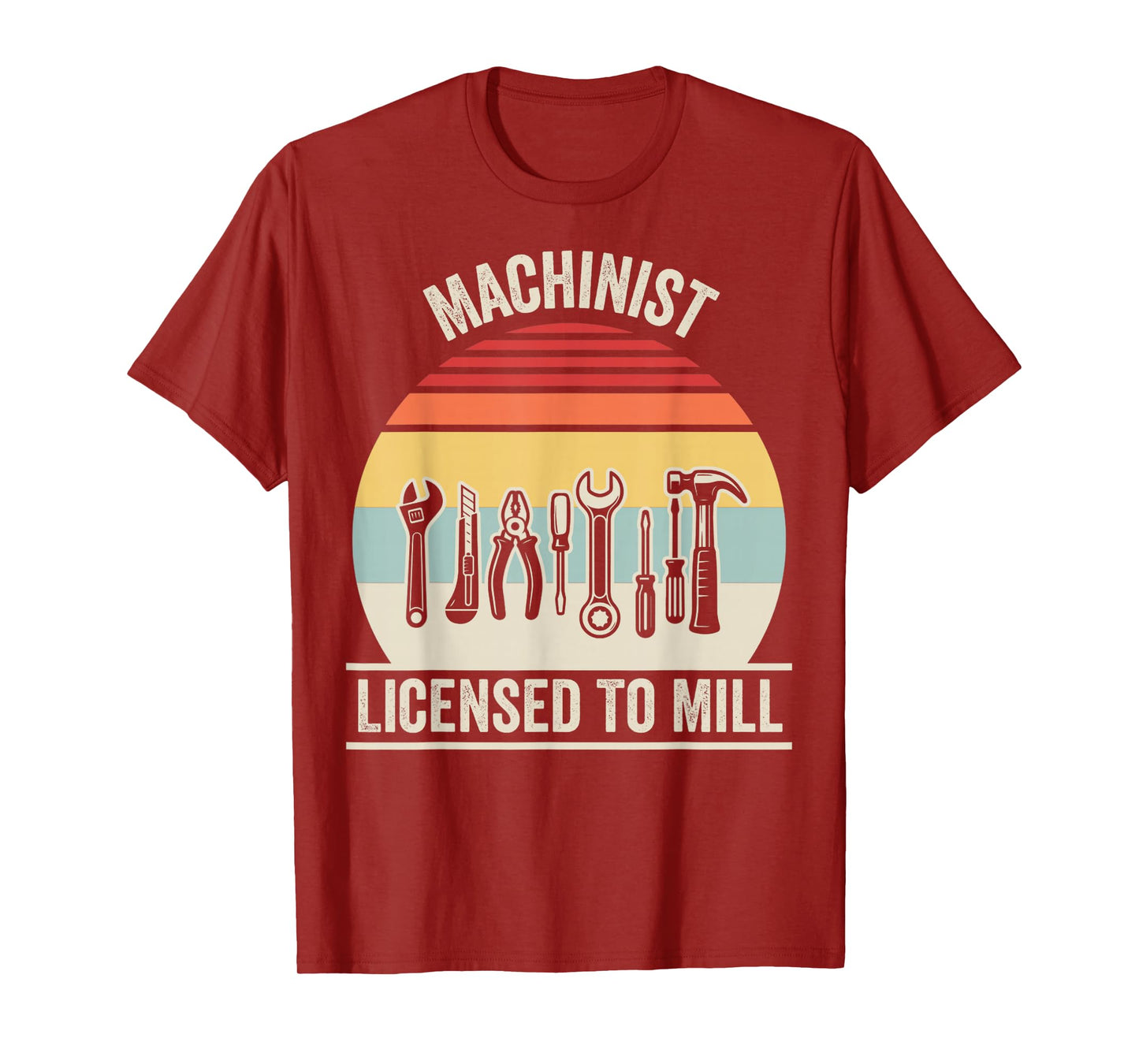 Machinist Licensed to Mill Retro Tools T-Shirt