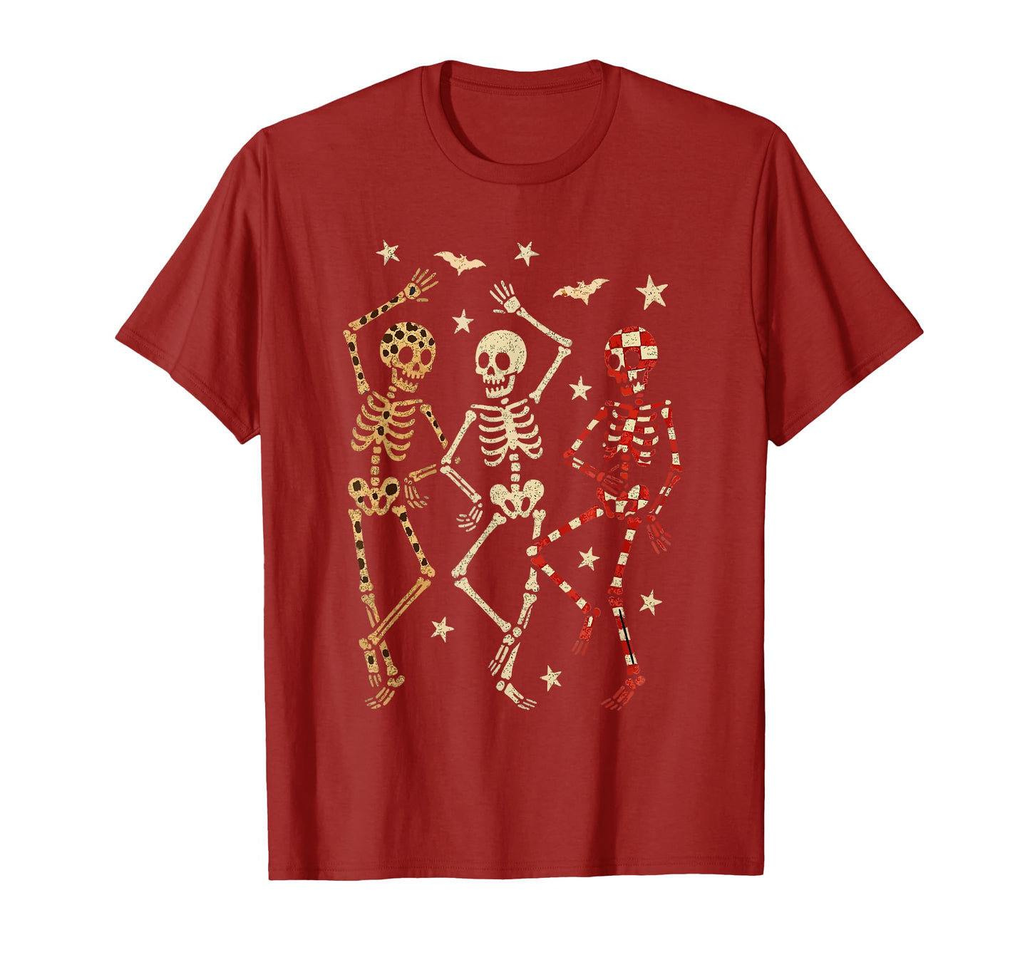 Funny Halloween Spooky Bones Skull Dancing Gift Skeleton T-Shirt
