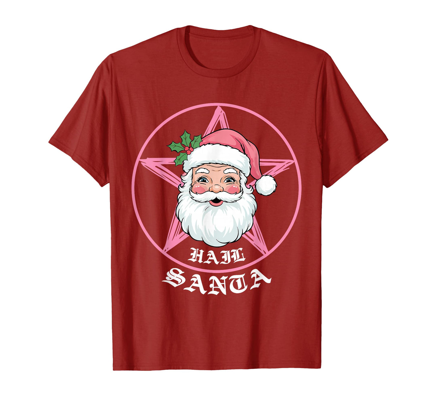 Hail Santa Pagan Solstice Gothic Metal Christmas Funny T-Shirt