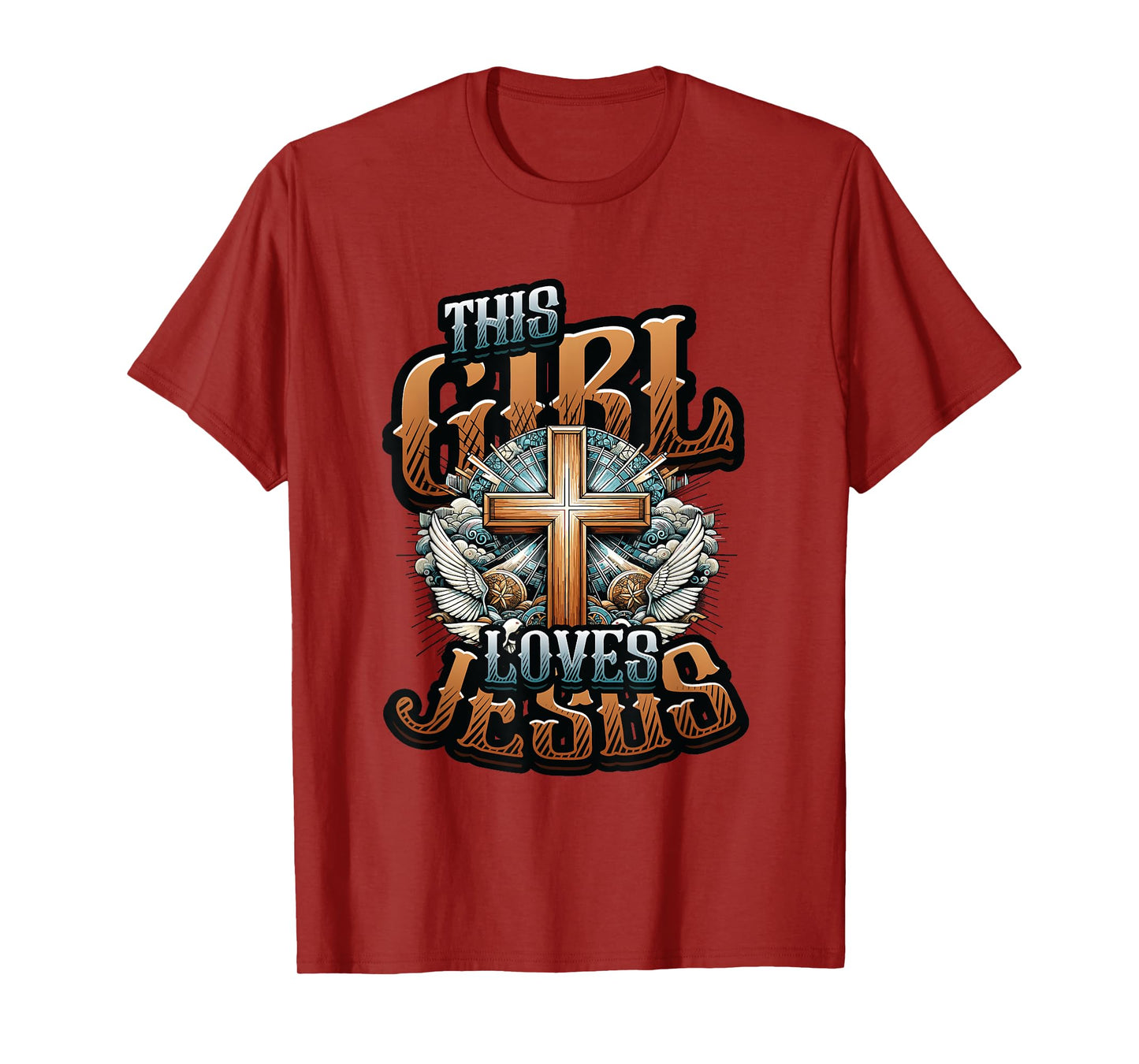 This Girl Loves Jesus - Christian Girls Jesus T-Shirt