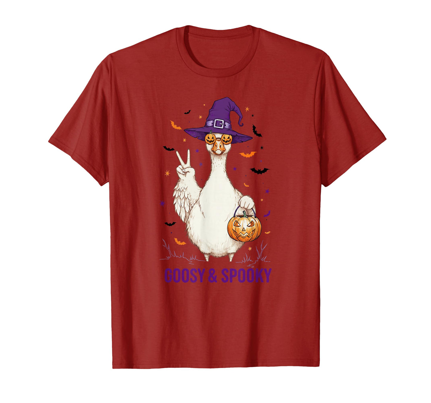 Goosy & Spooky Halloween Goose Illustration Funny Costume T-Shirt