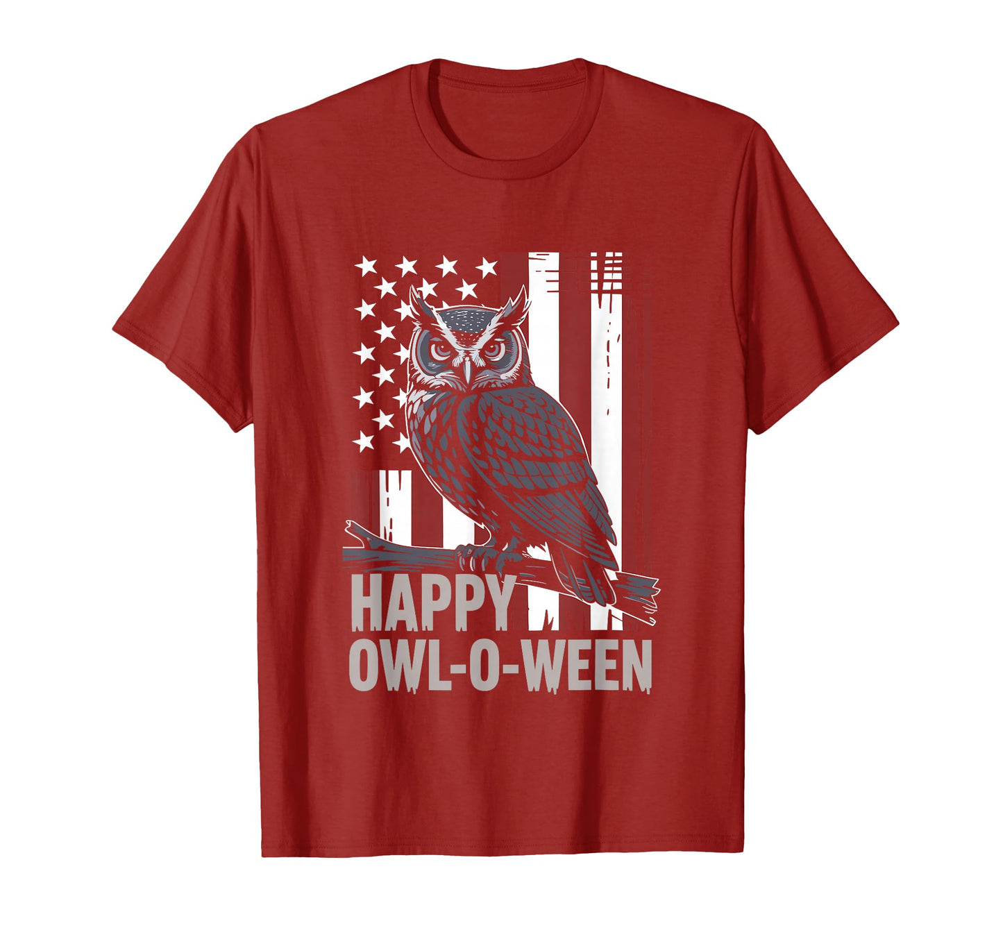 Happy Owl-O-Ween Cute Funny Owl Witch Hat Halloween T-Shirt