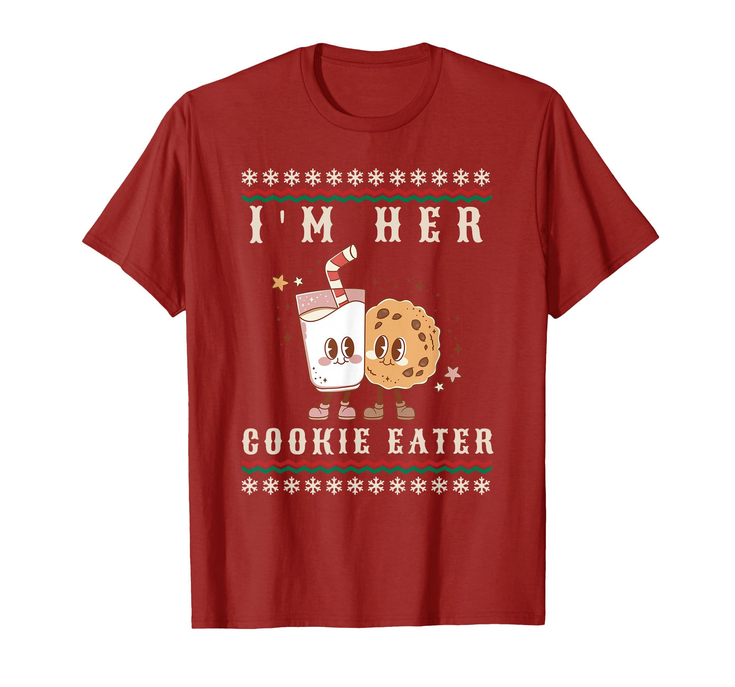 Cute Funny I'm Her Cookie Eater I'm His Milk Drinker Couple T-Shirt