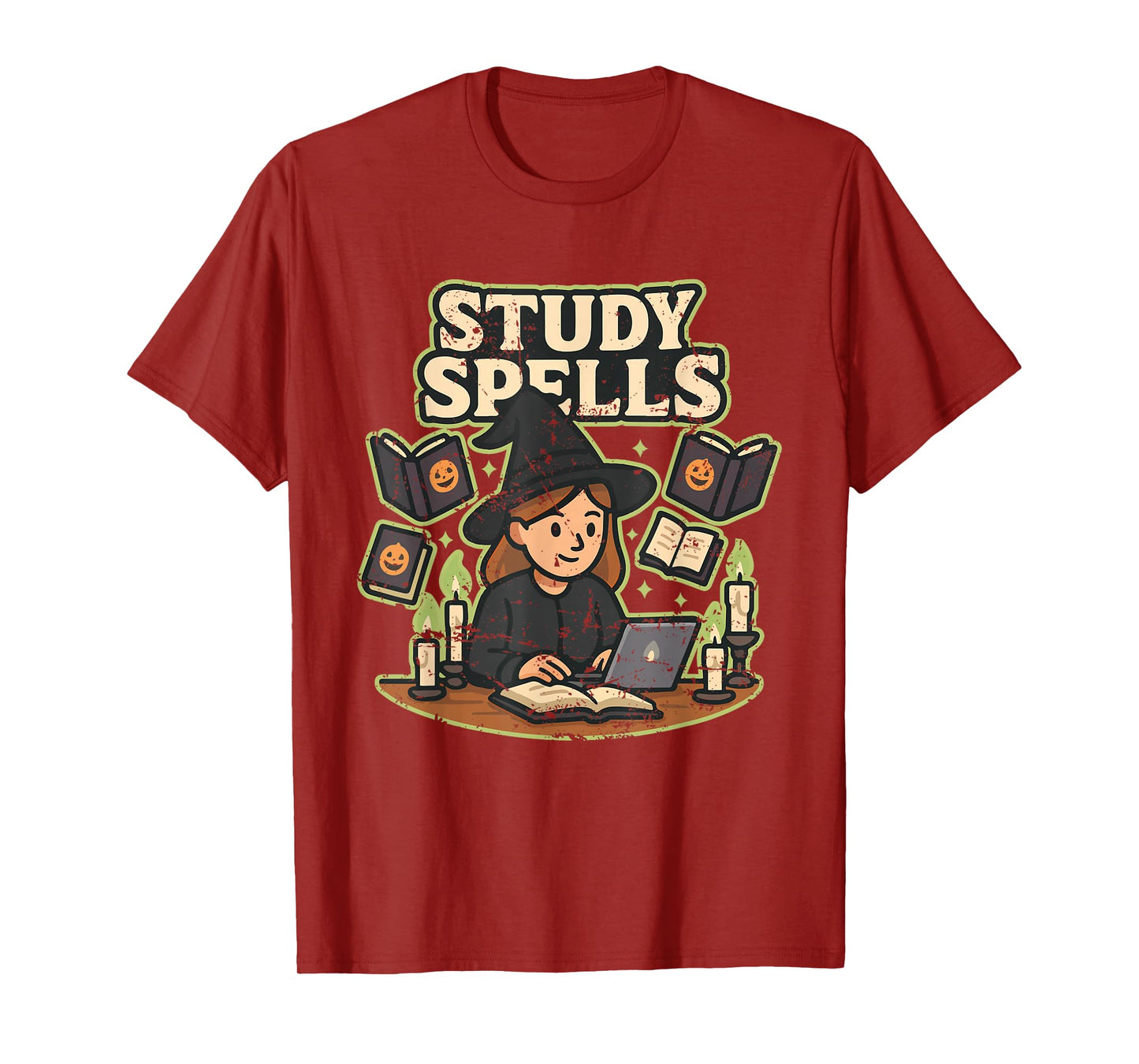 Study Spells Witch and Books T-Shirt