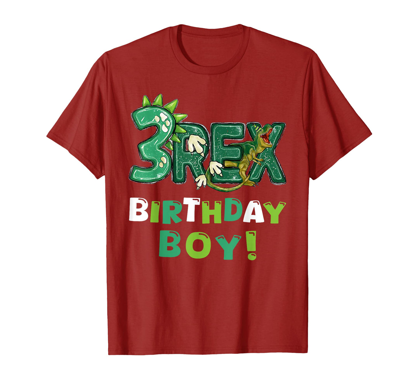 Three Rex 3rd Birthday Third Dinosaur 3 Year Old T-Shirt