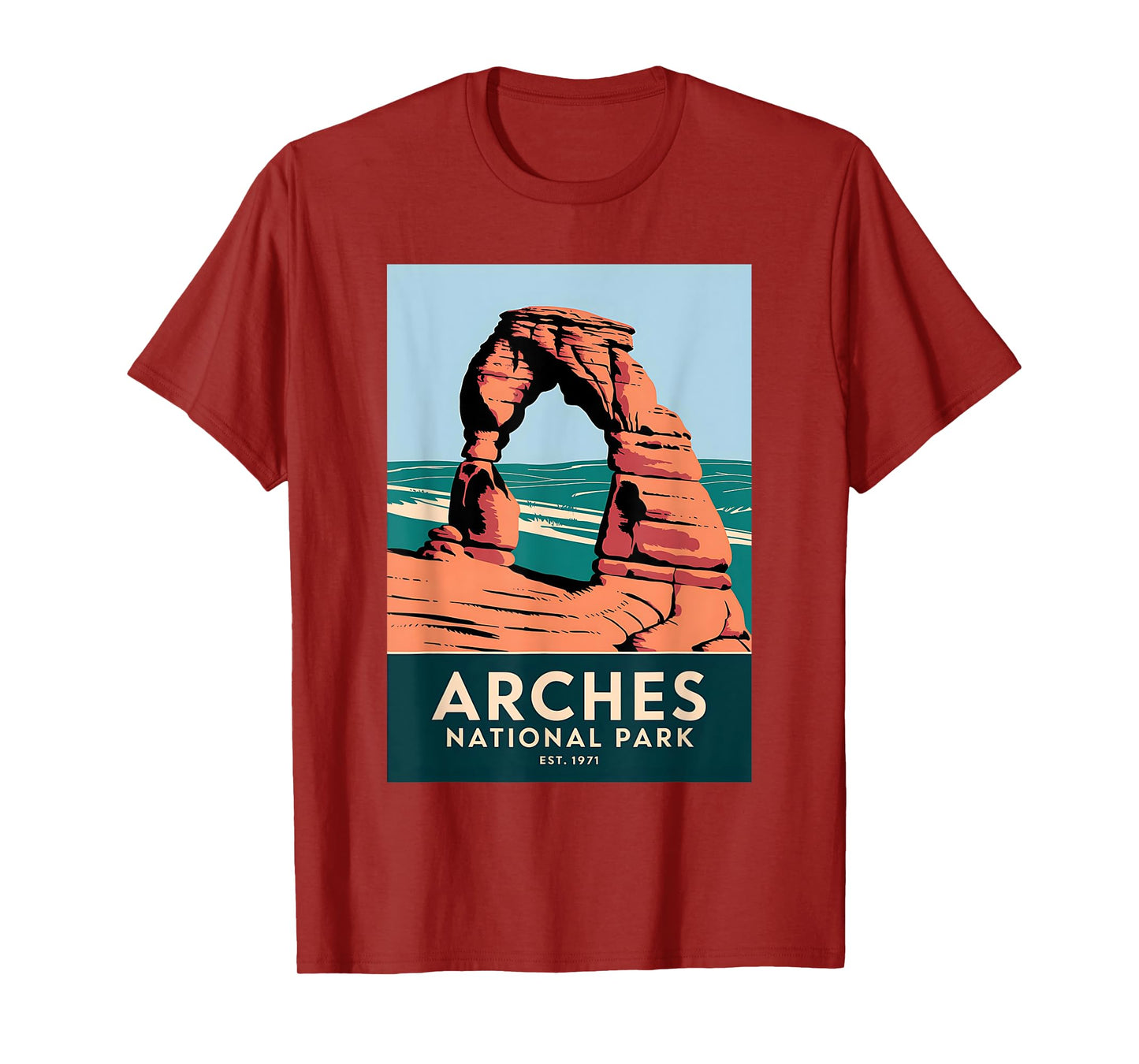 Arches National Park Vintage Camping Hiking Men Women Kids T-Shirt