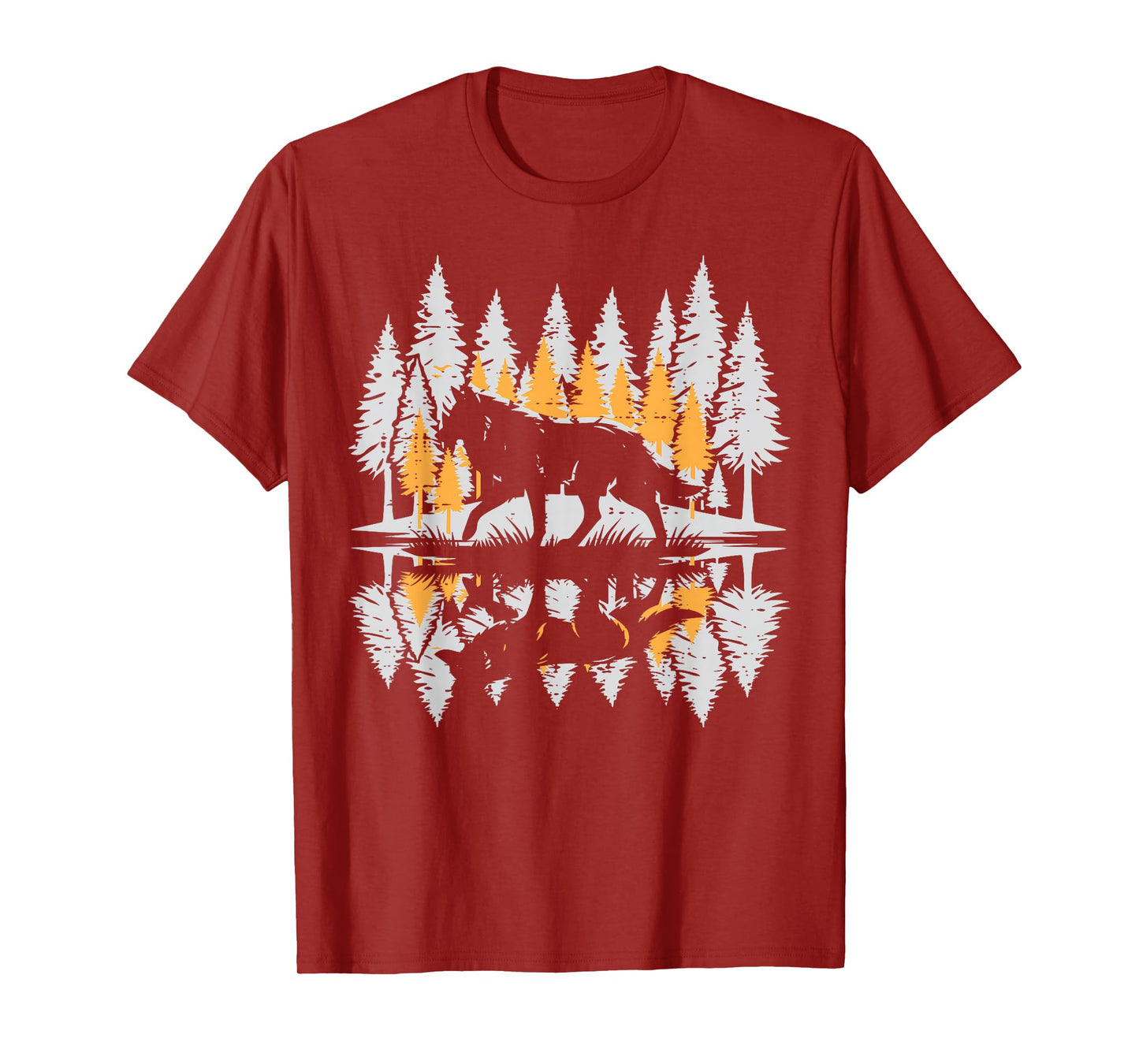 Wolf Silhouette Pine Trees Vintage Lone Alpha Women Men Kids T-Shirt