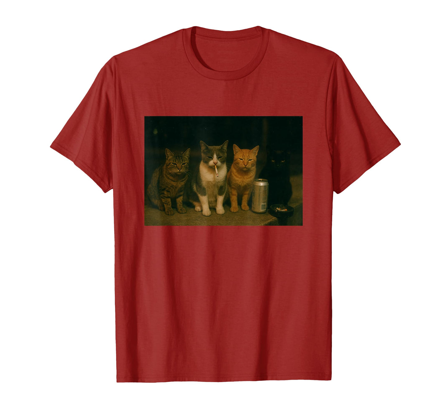 Funny Cat Gang Smoking Gangster Kitten Meme T-Shirt