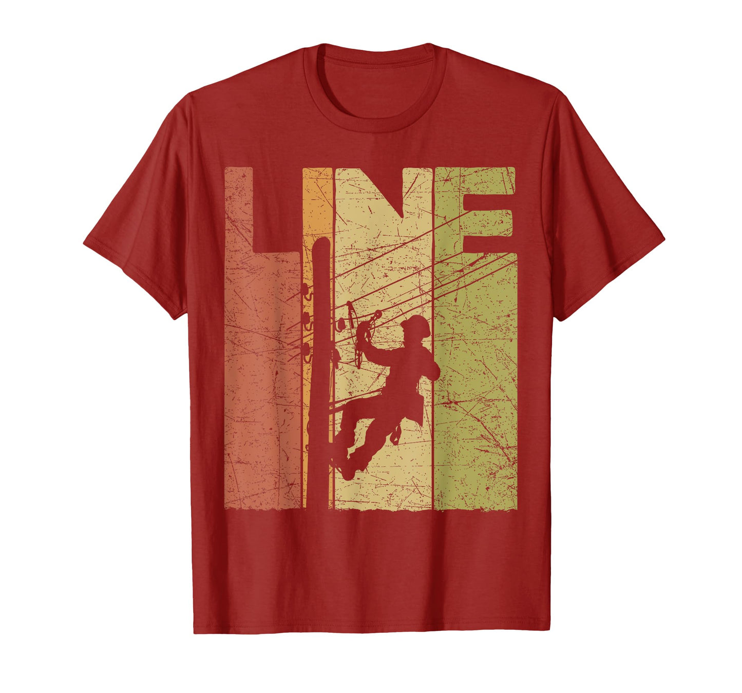 Electric Cable Lineman Vintage Lineman Retro Electrician T-Shirt