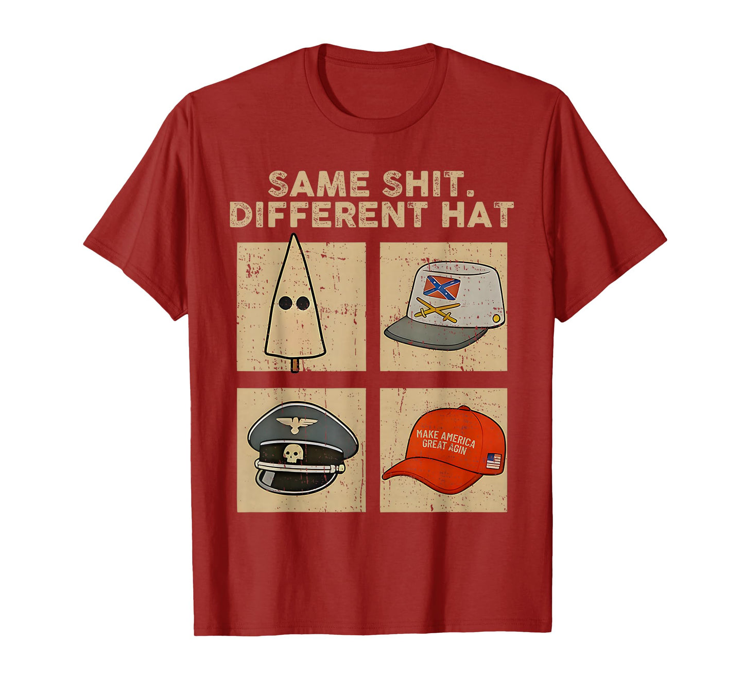 Same Shit Different Hat Retro Vintage Funny Jokes Men Women T-Shirt