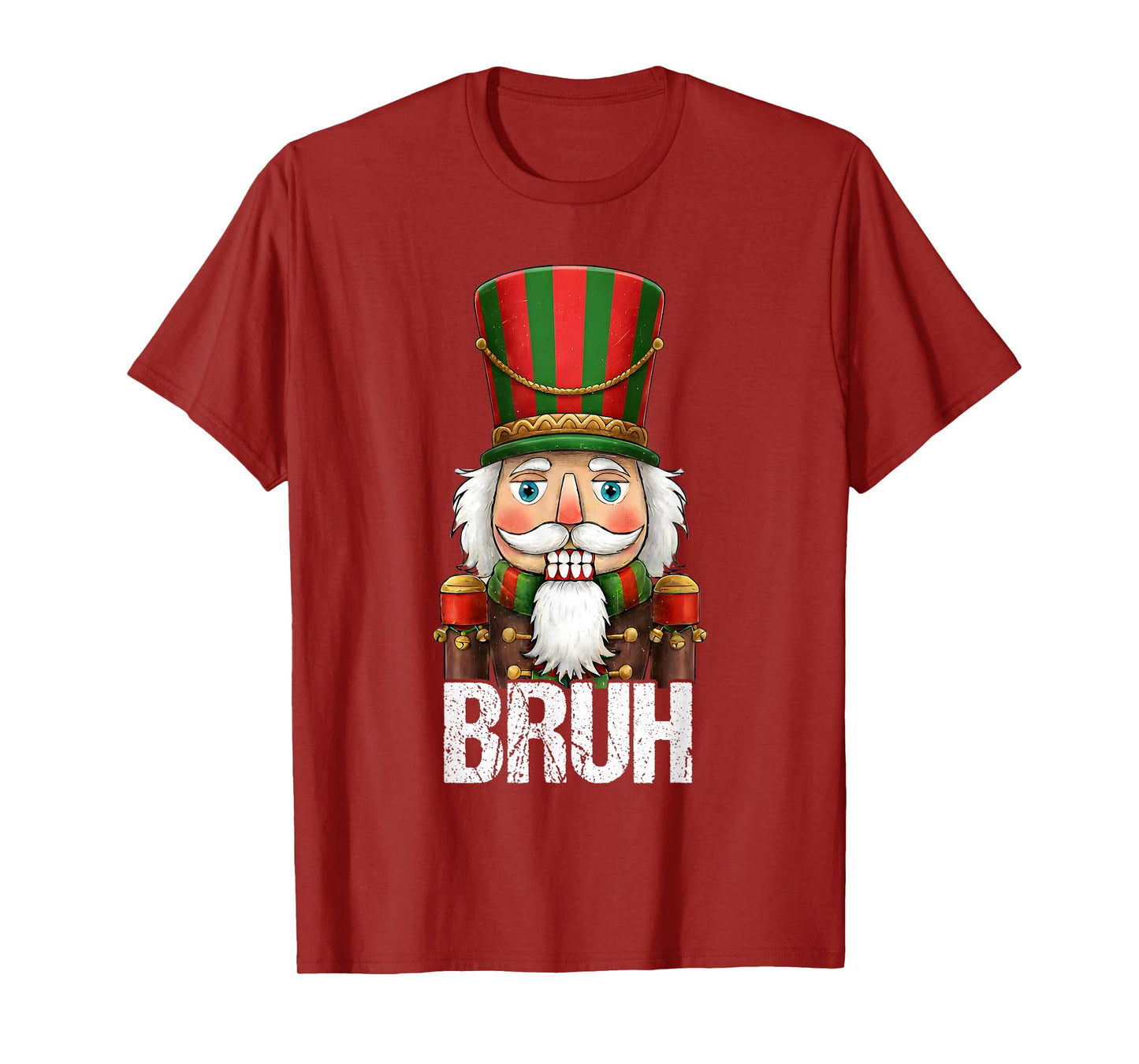 Bruh Christmas Nutcracker Santa Claus Holiday Xmas Mens Boys T-Shirt