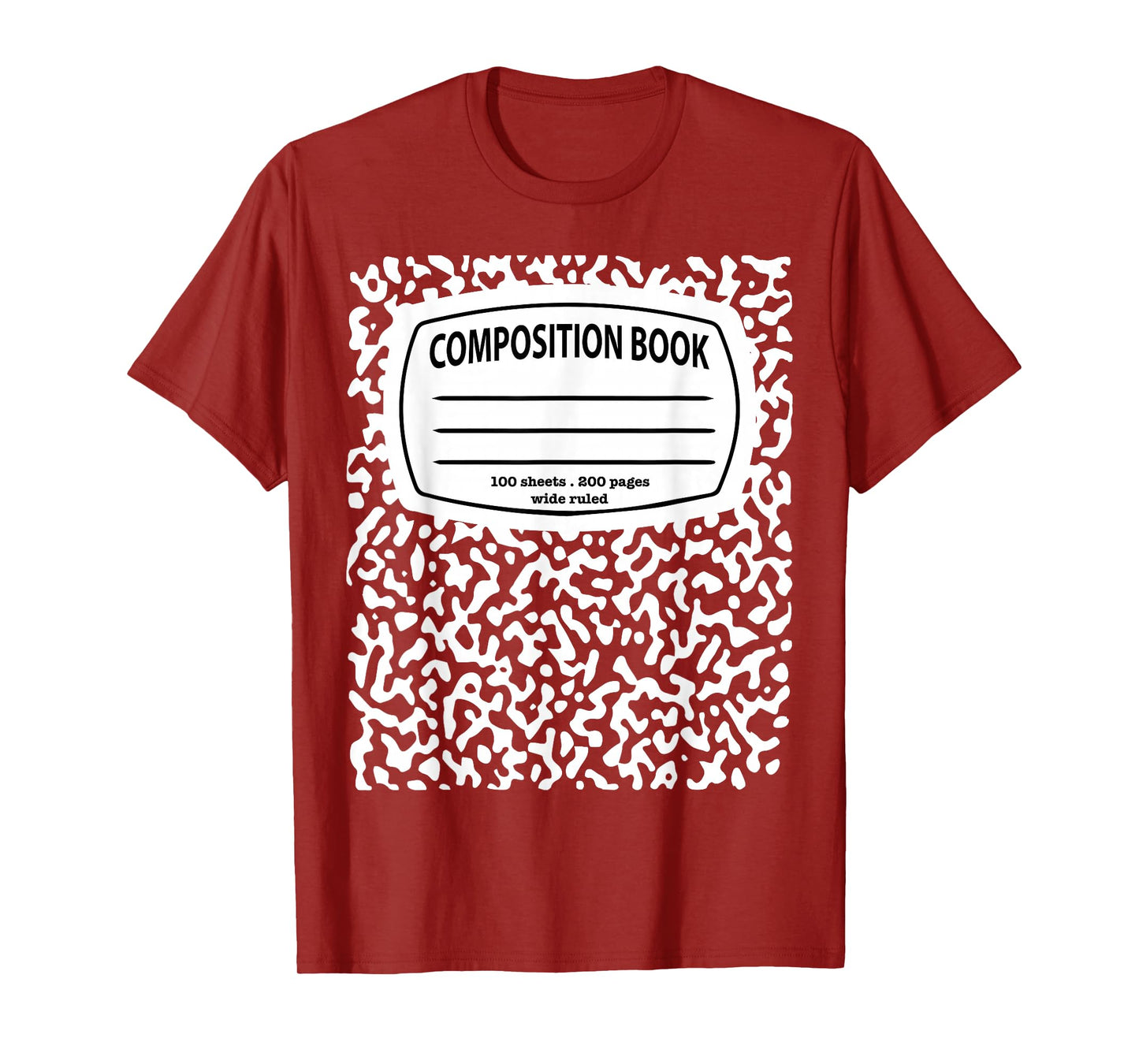 Composition Notebook Costume - Matching Group Halloween T-Shirt