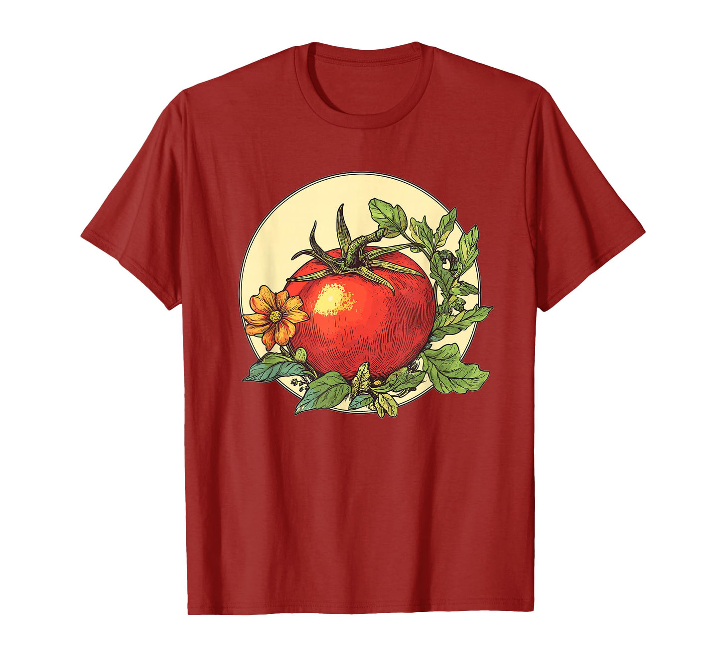 Tomato Garden Vintage Botanical Art T-Shirt