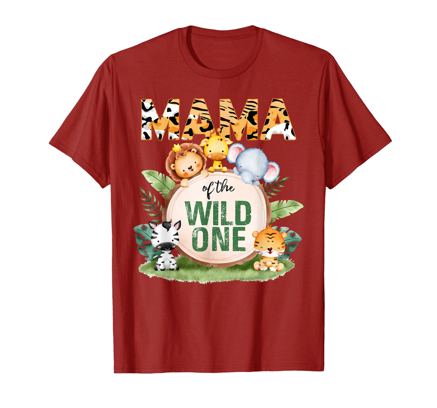 Mama Of The Wild One 1st Birthday Safari Family Matching T-Shirt