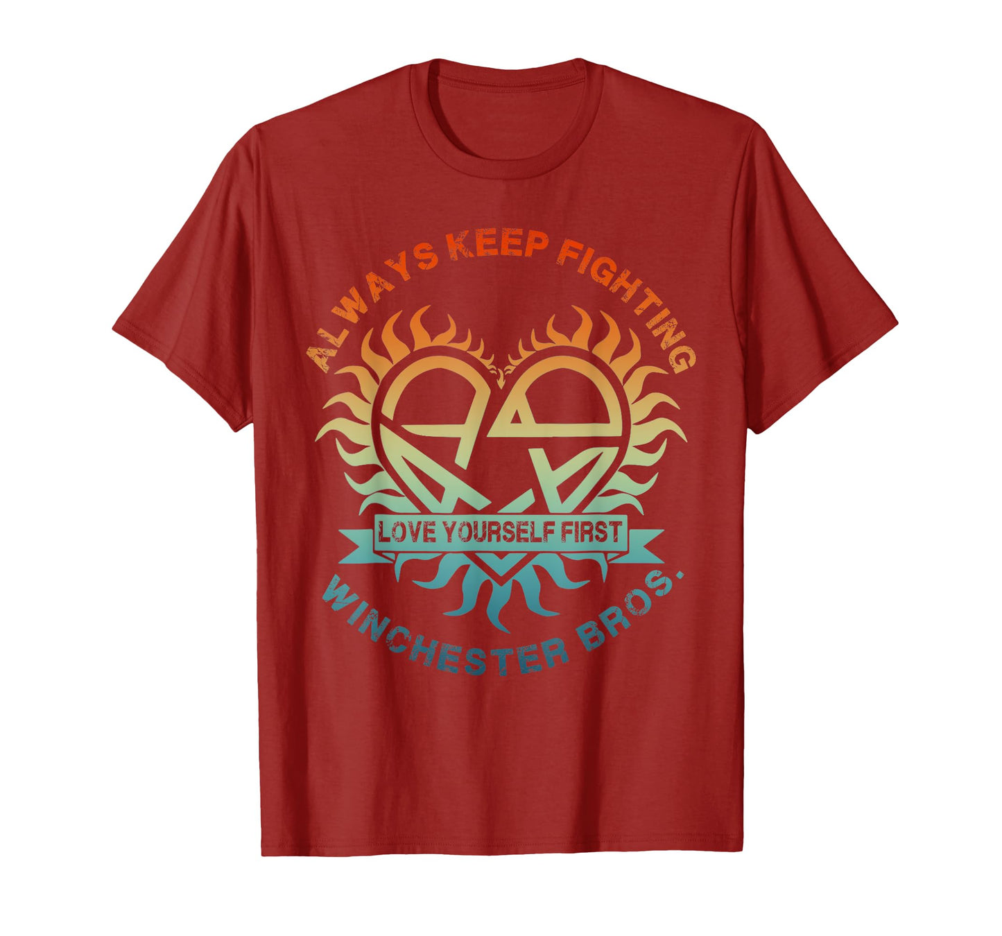 Vintage Always Keep Fighting Winchester Bros Love Yourself T-Shirt