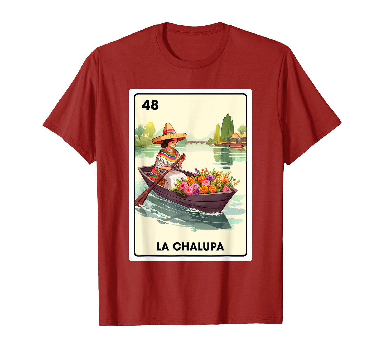 Mexican Slang The Boat La Chalupa Mexican Bingo Card T-Shirt