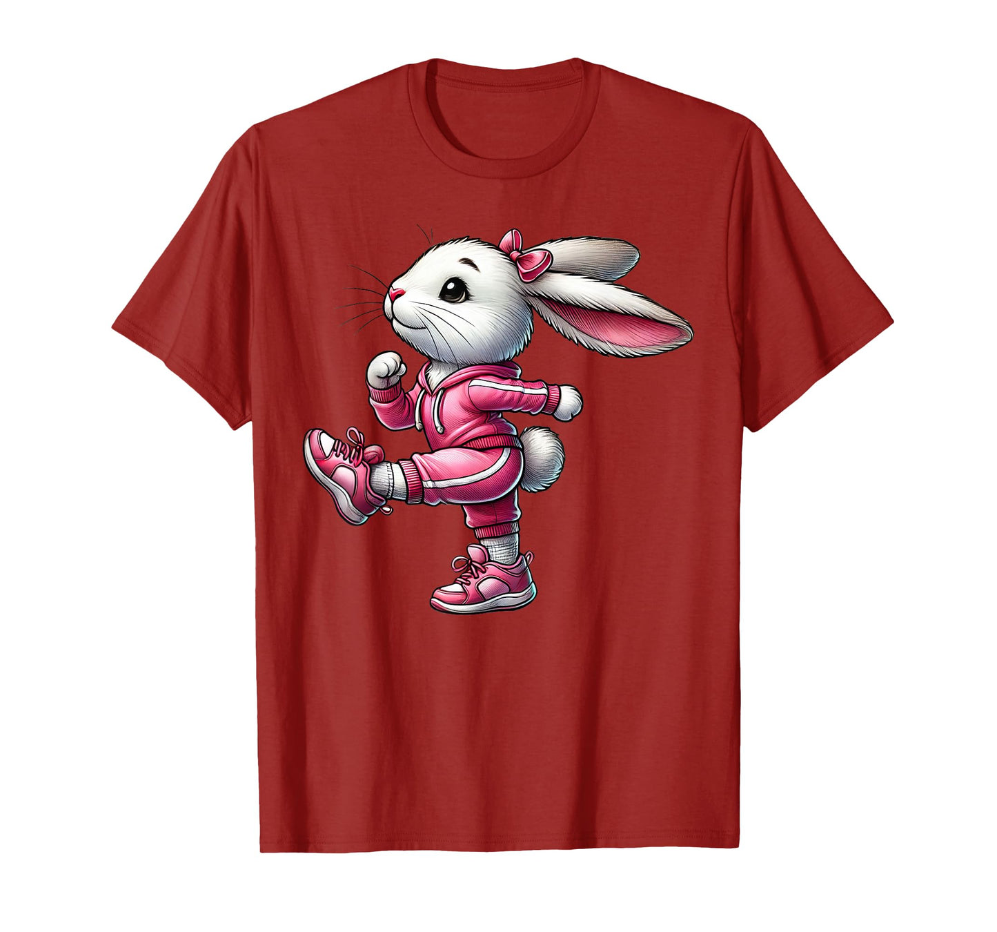 Easter Bunny Exercising Gym Fitness Workout Training T-Shirt