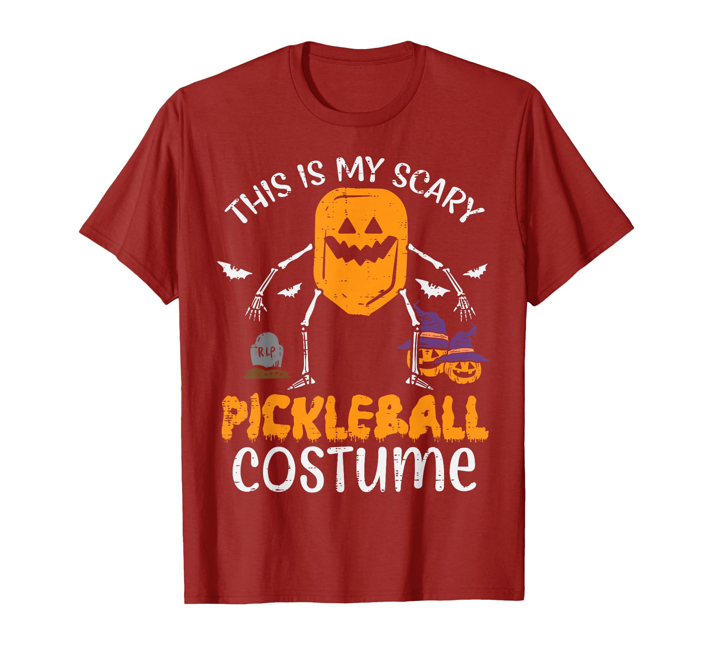 This Is My Scary Pickleball Costume Halloween Men Women Kids T-Shirt