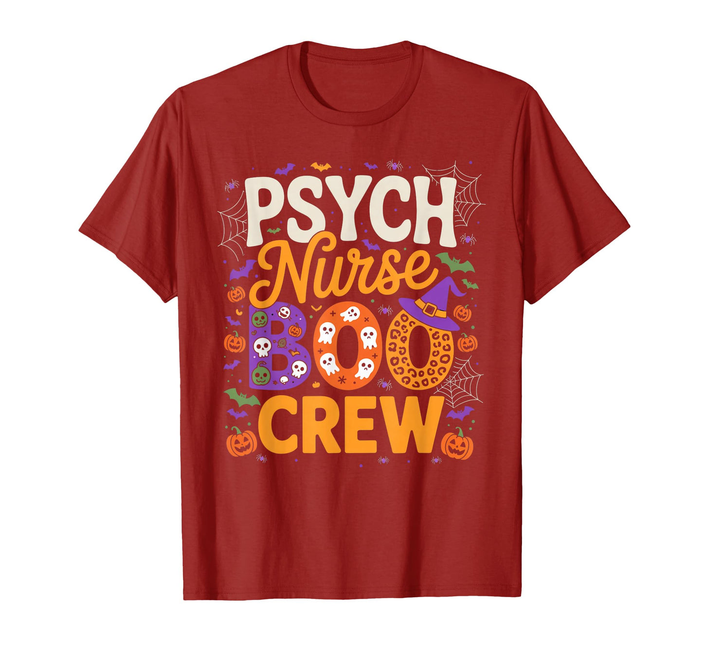 Psych Nurse Boo Crew Halloween Spooky Outfit Hospital Staff T-Shirt