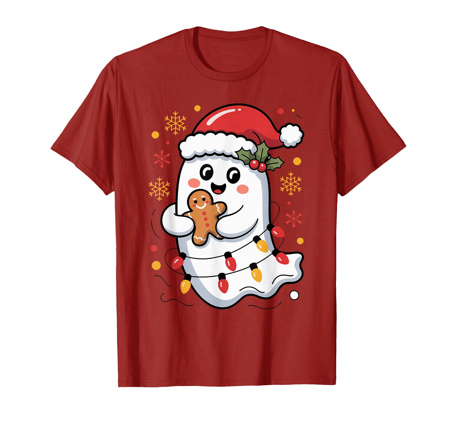 Ghost Christmas Santa Spooky Christmas Ghost Santa Christmas T-Shirt