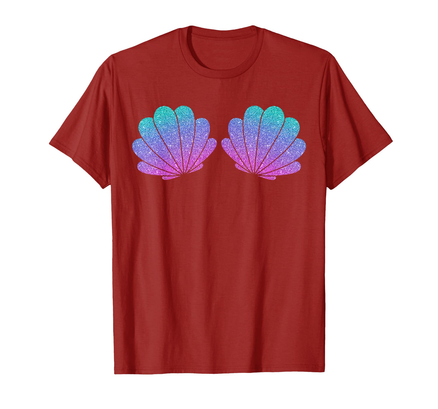 Sea Shell Bra Mermaid Birthday Beach Party Halloween Costume T-Shirt