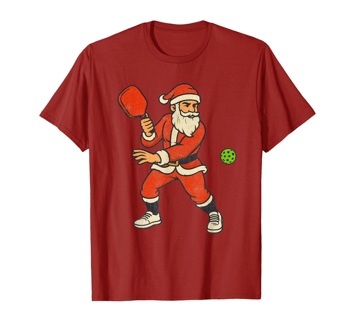 Gingerbread Playing Pickleball Christmas Vintage Funny Xmas T-Shirt