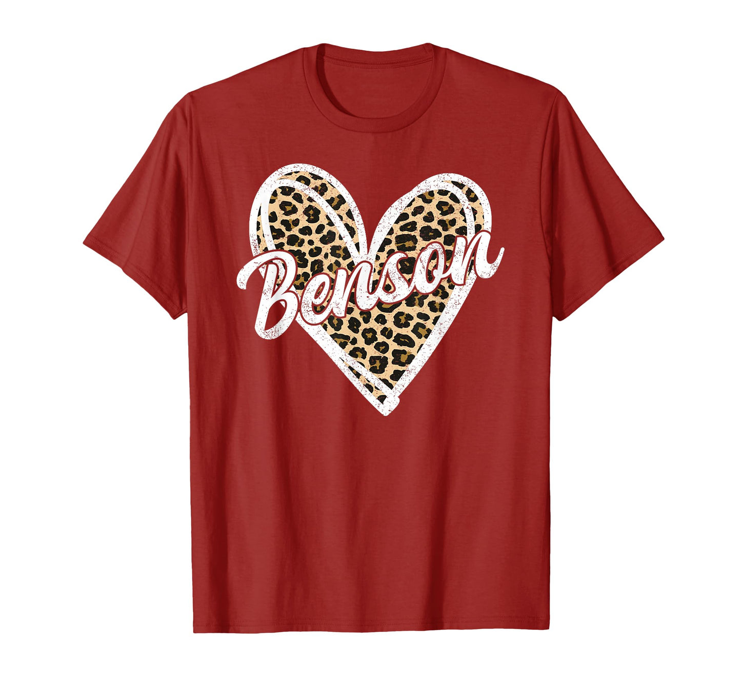 Retro Benson Heart Vintage Leopard Men Women Kid Girl T-Shirt