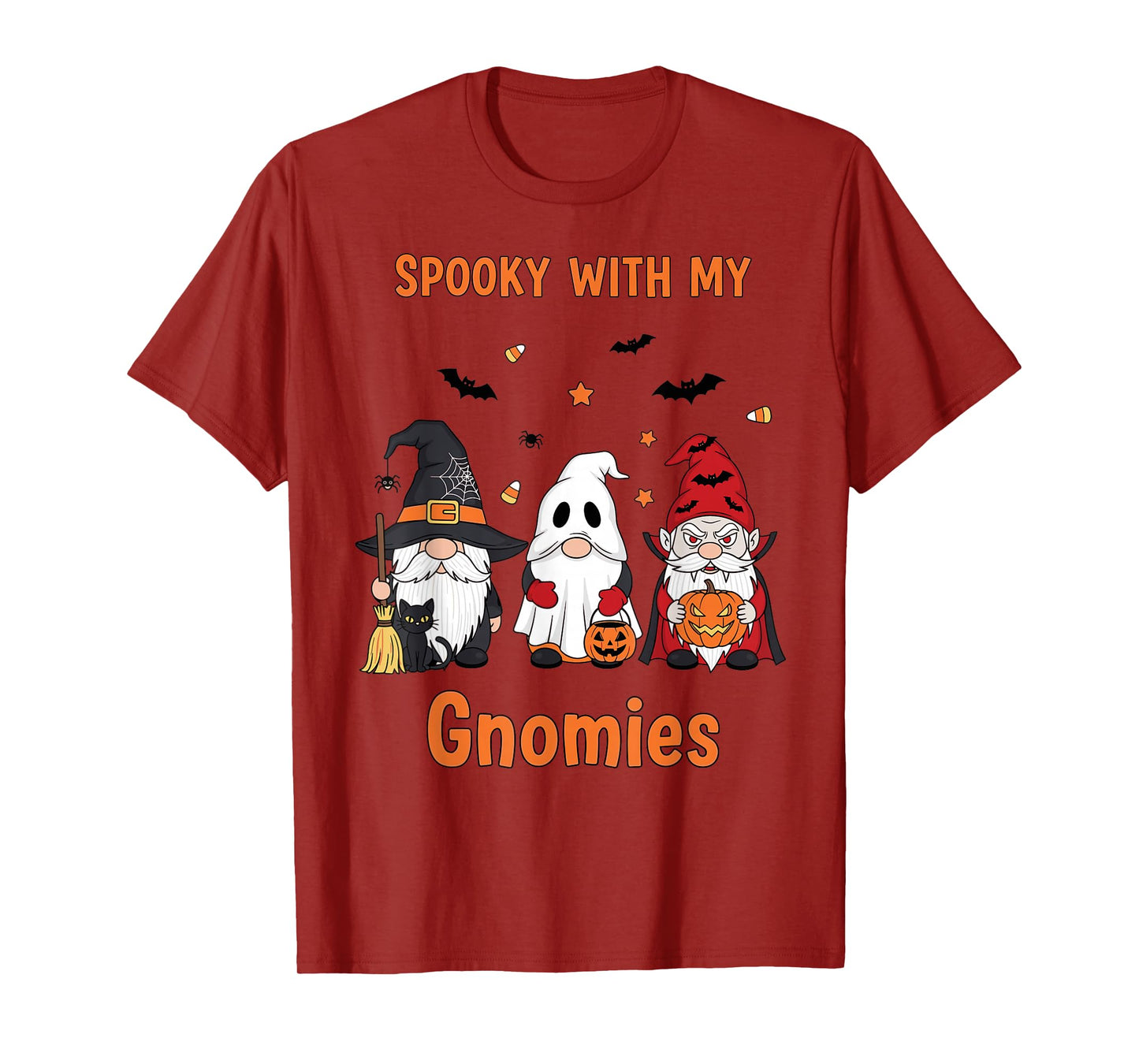 Halloween Gnome Costume Squad Witch Ghost Vampire T-Shirt