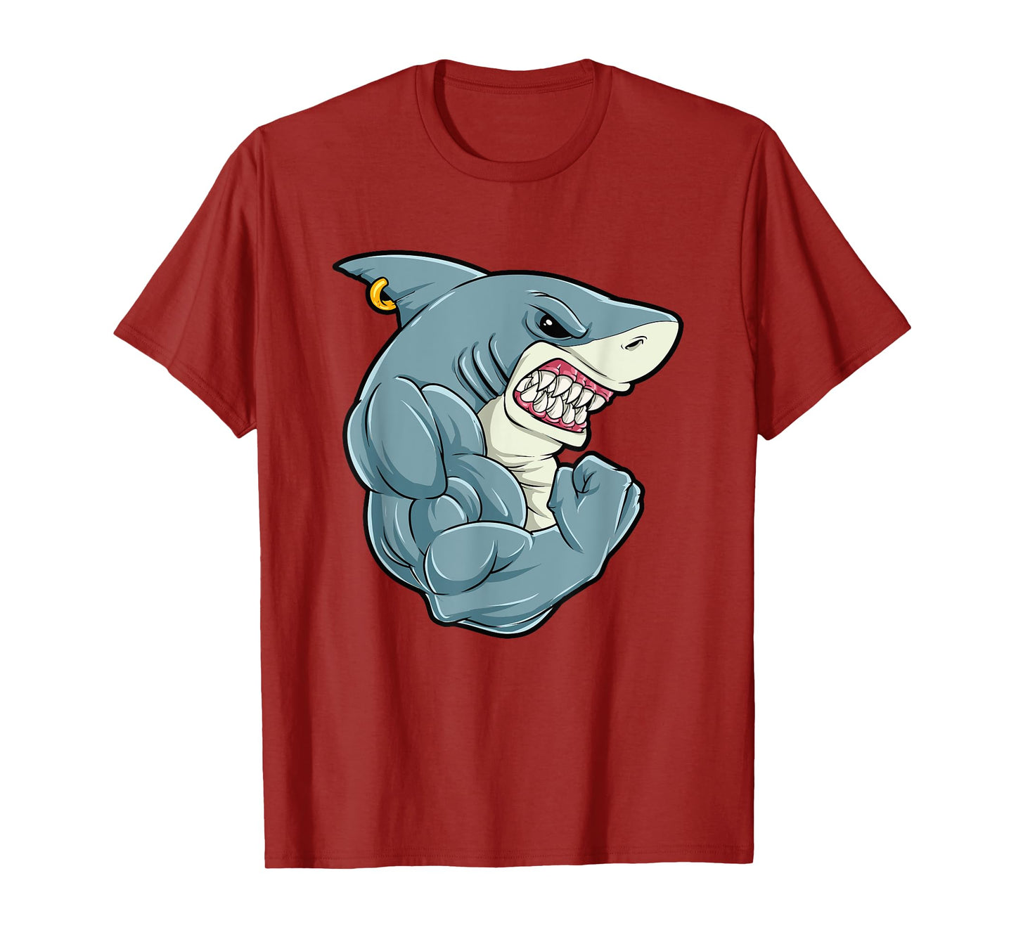 Fitness T-Shirt Shark At The Gym | Training Men Women Kids T-Shirt