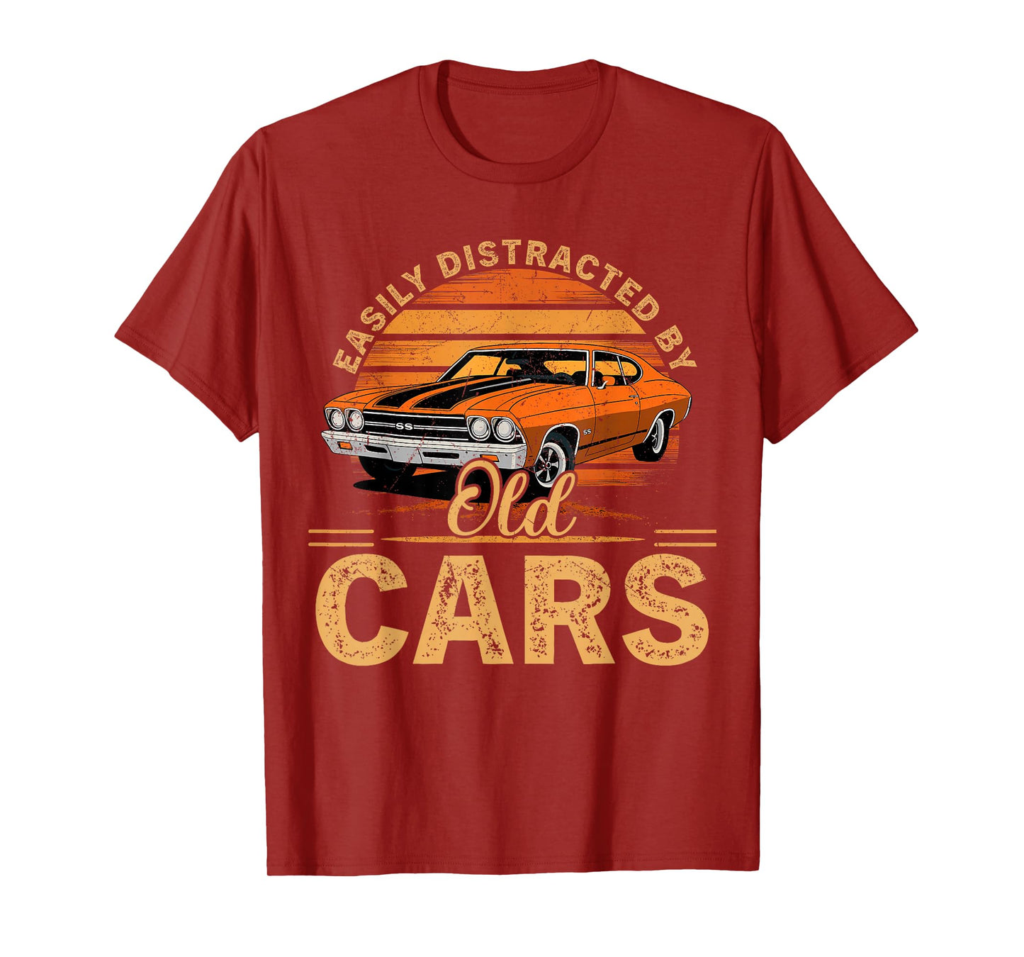 Easily Distracted by Old Cars Vintage Car Men Women T-Shirt