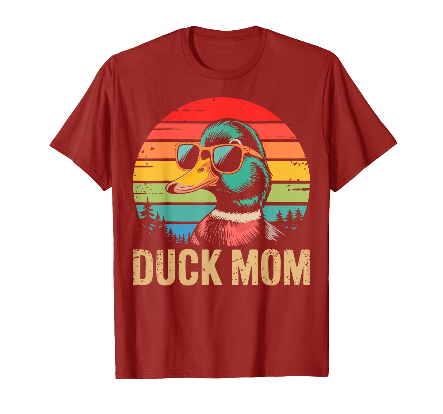 Women Vintage Duck Mom Duck Farm Mama Duck Mothers Day T-Shirt