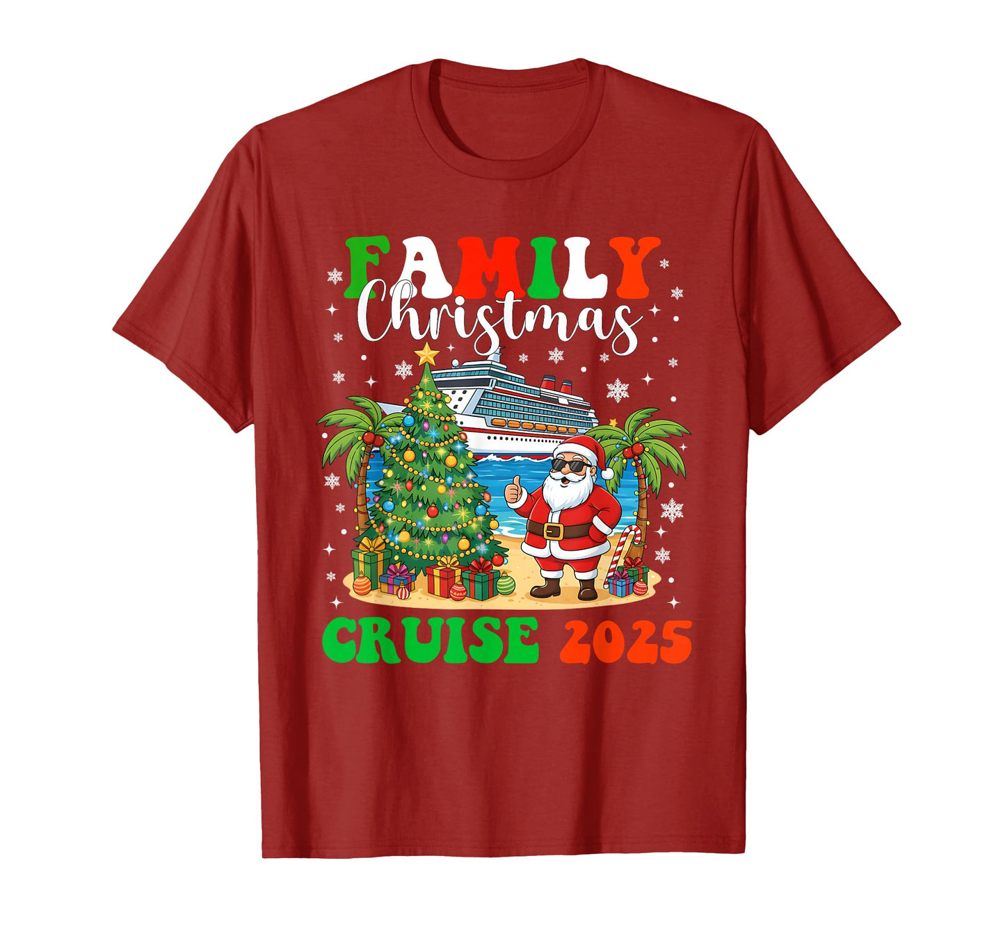 Family Christmas Cruise 2025 Matching Family Cruise Xmas T-Shirt