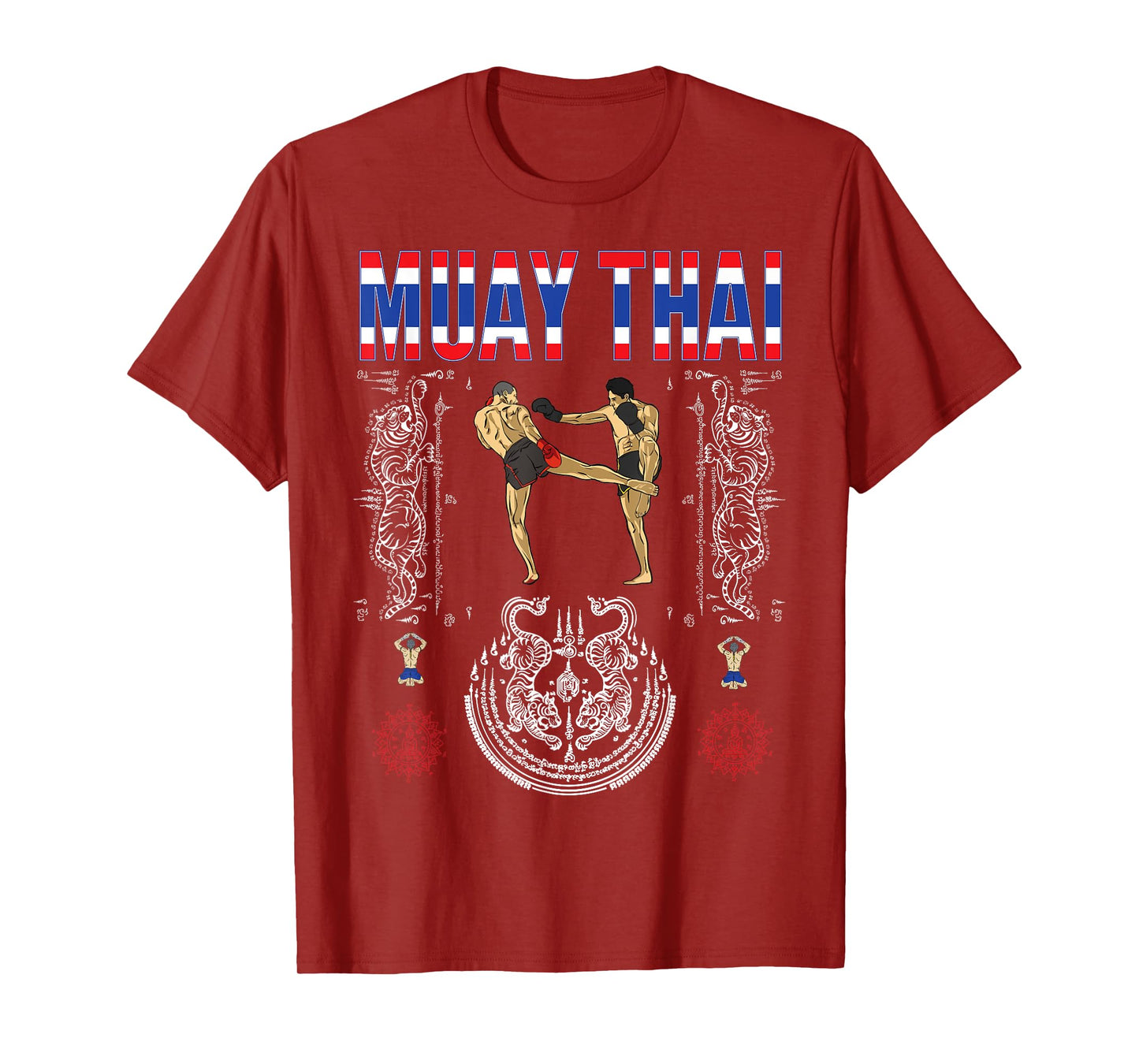 Sawadee thai traditional sak yant thai twin tiger muay thai T-Shirt