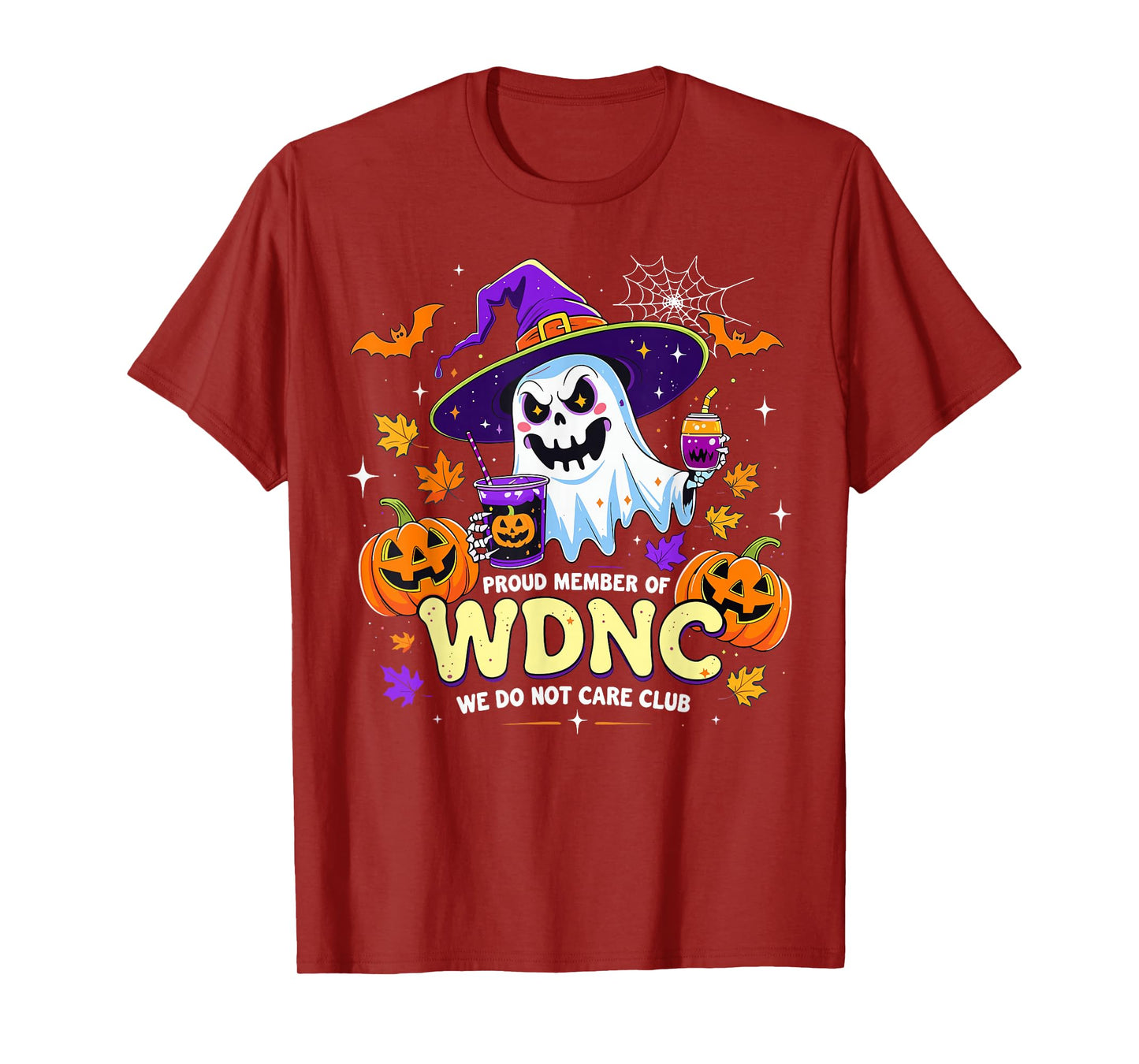 Proud Member WDNC We Do Not Care Club Halloween Witch Ghost T-Shirt