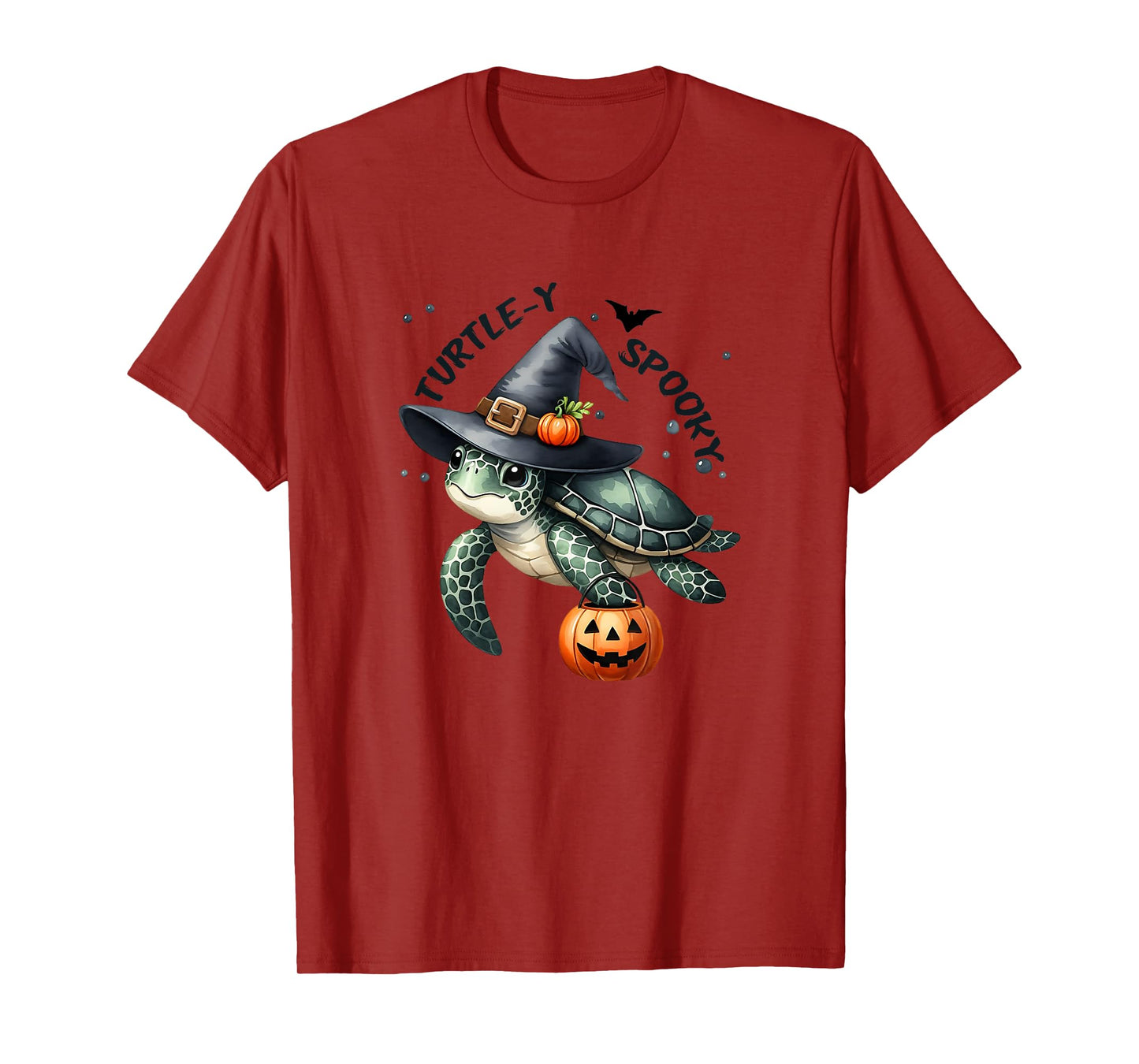 Turtley Spooky Cute Sea Turtle Witches Hat Halloween T-Shirt
