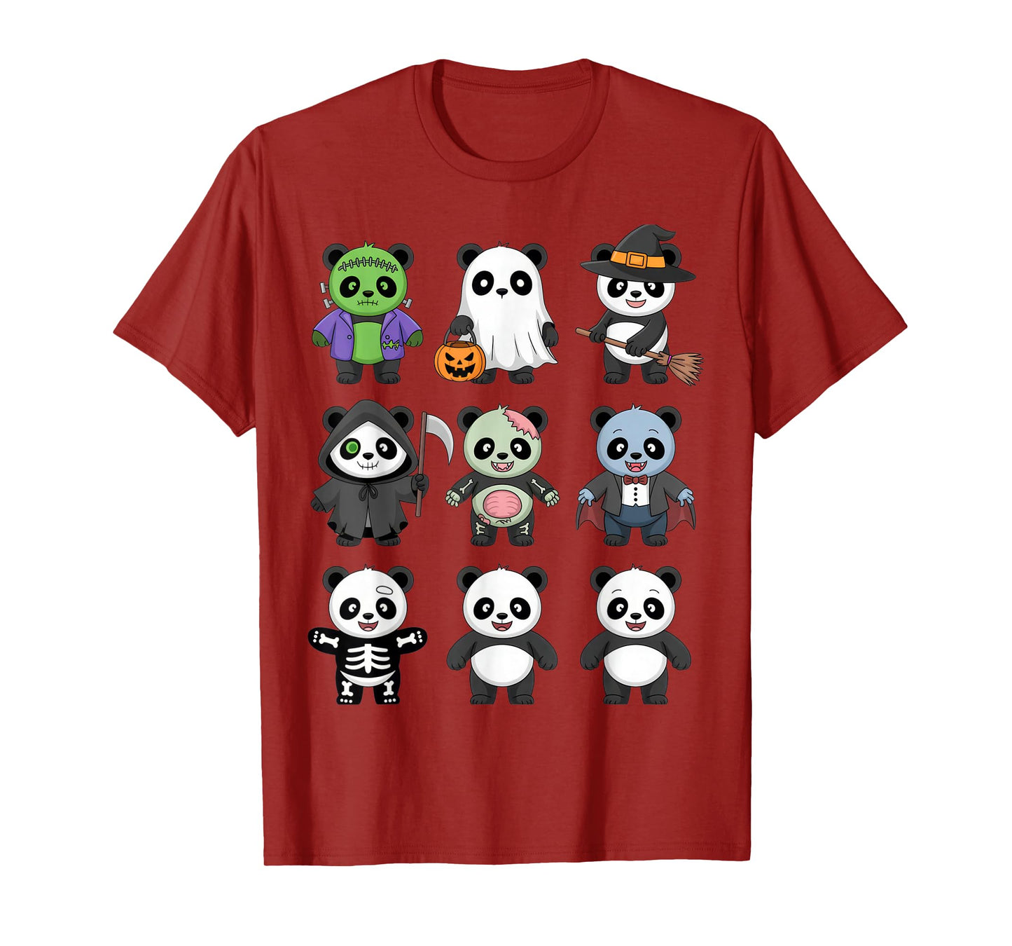 Cute Panda Costumes for Halloween Fun Kids Dress Up Party T-Shirt