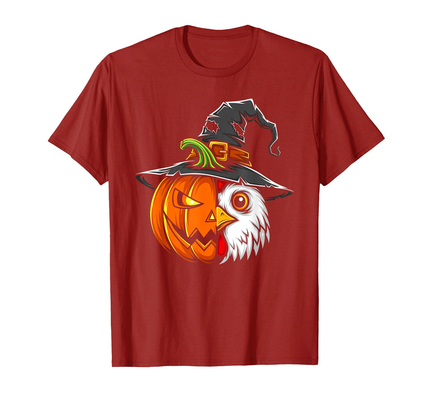 Chicken Pumpkin Jack O Lantern Halloween Kids Mens Womens T-Shirt