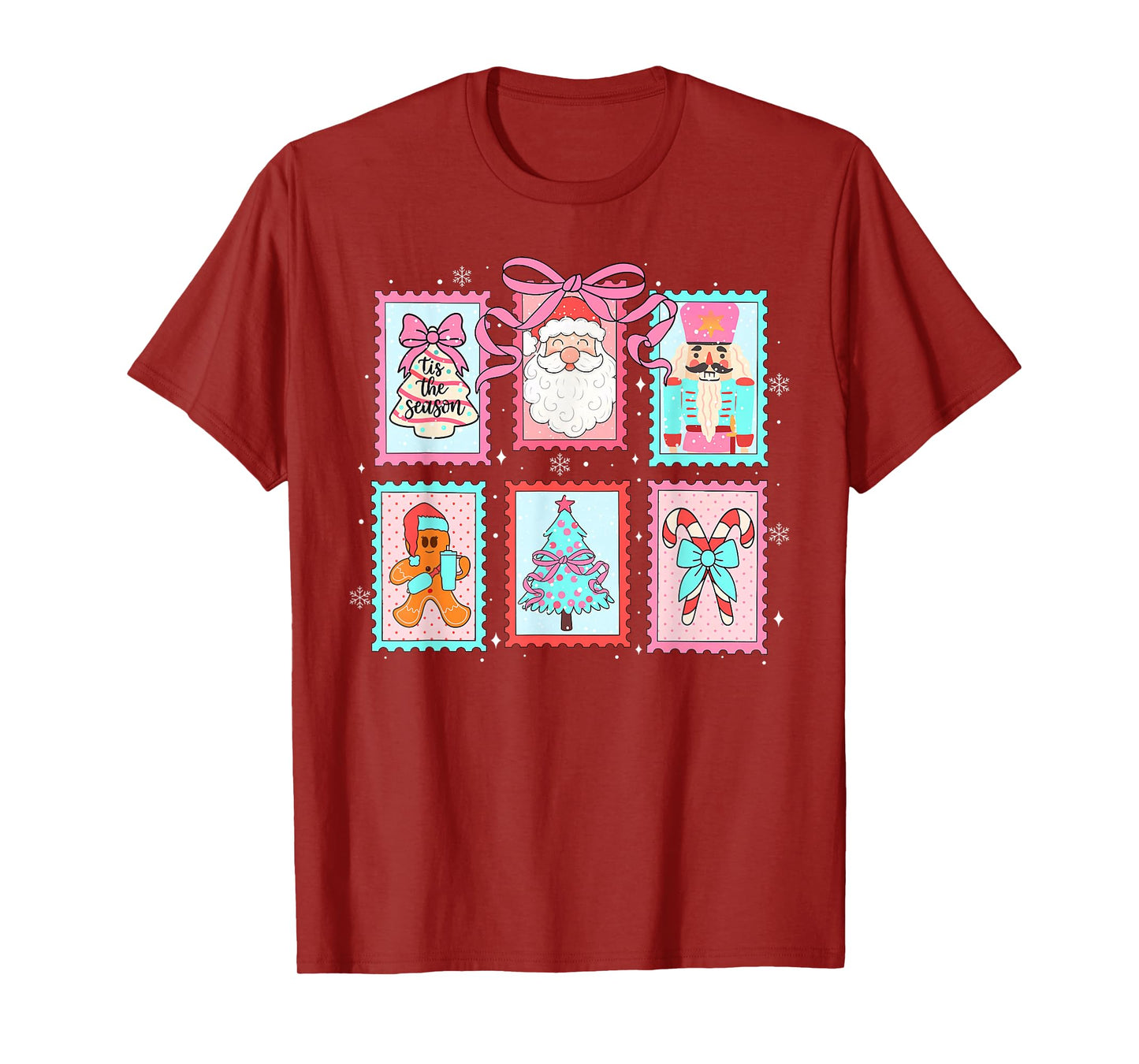 Coquette Christmas Tree Bow Santa Nutcracker Candy Girly T-Shirt