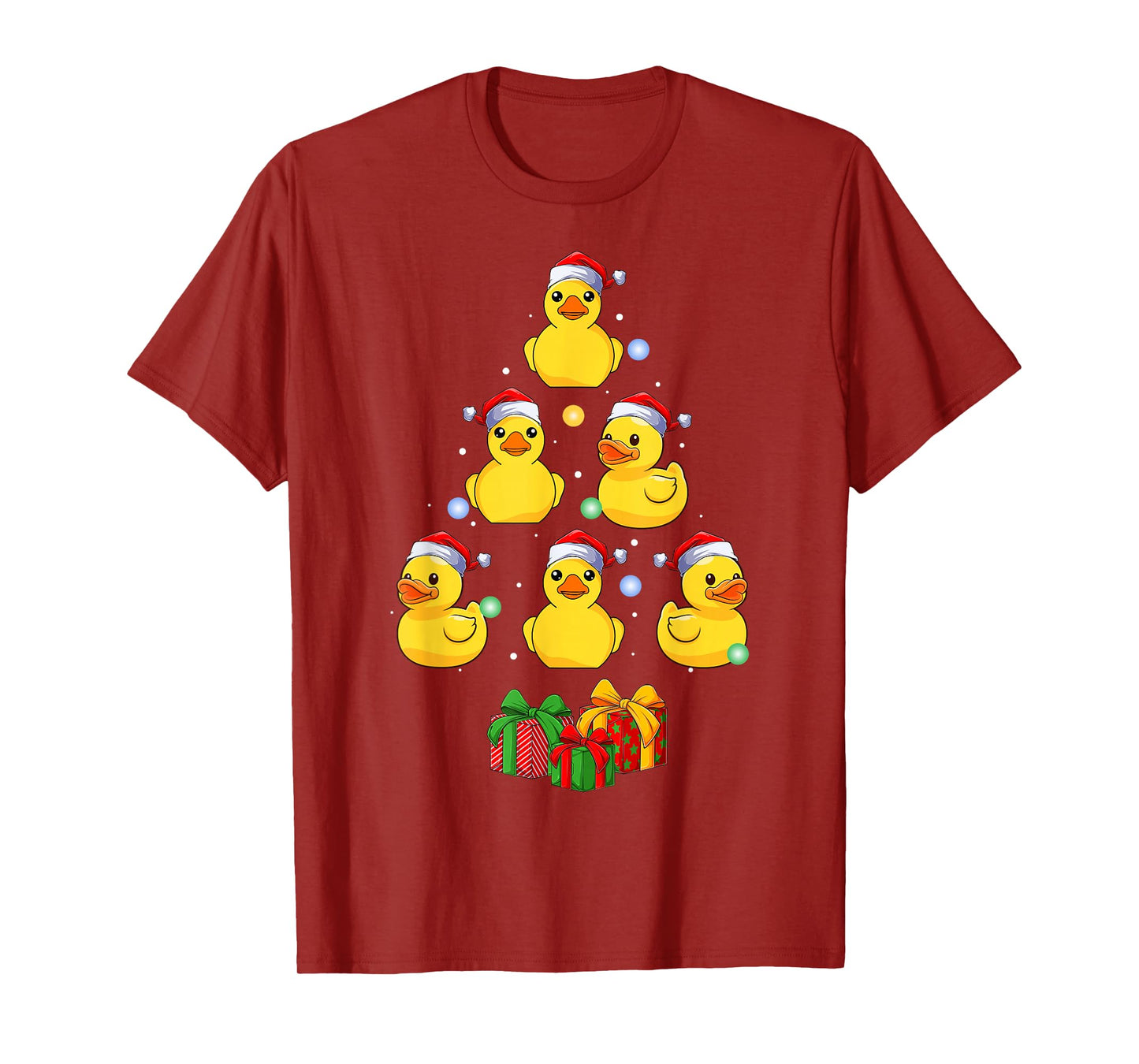 Rubber Duck Christmas Tree Funny Santa Hat Duck Xmas Pajamas T-Shirt